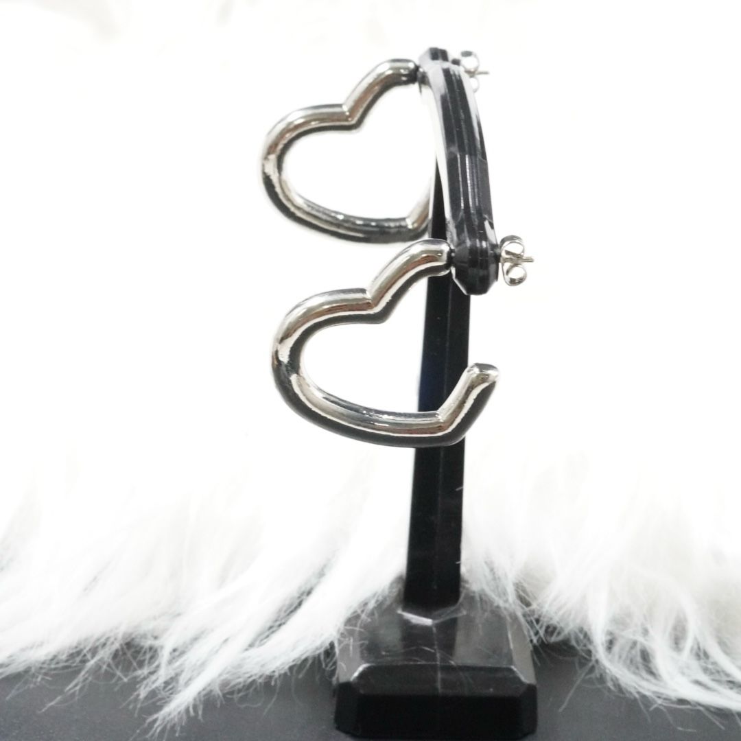 Miniatura 2 de ARETE CORAZON GRUESITO PLATEADO